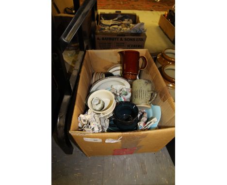 Box of Poole pottery