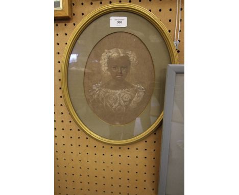 Oval Portrait of Girl (faded)