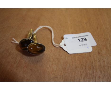 Tigers eye cufflinks