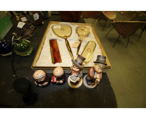Hummel/ Goebel figures and vintage dressing table set