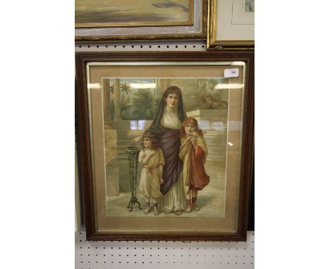 'The Widows Mite' Victorian Print