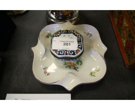 Faience Patch box &amp; Vienna Dish
