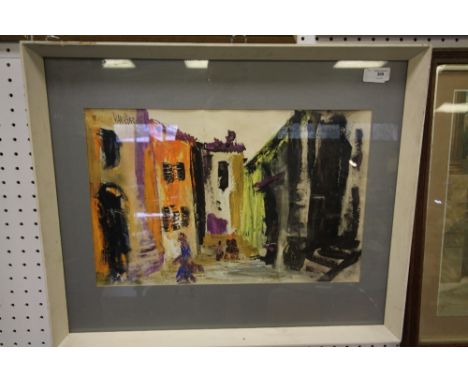 Framed Polychrome Watercolour Sketch - entitled Karahas - 67
