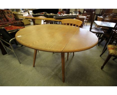 Ercol (unmarked) Light Elm Drop Leaf Table