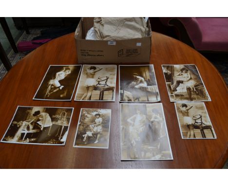 Prints of Victorian ladies in various poses, quantity