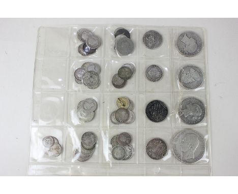 A quantity of Victorian and later mixed silver coinage (1 page)