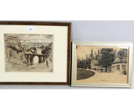 Walter Greaves, Cremorne Gardens, etching with drypoint, signed and dated 1870 in the plate, plate 17.5cm x 27cm, and Joseph 