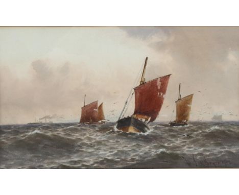 W Boyce, seascape, watercolour, signed and dated 1903, 24cm x 40cm, framedA few very light fox marks 