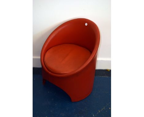 A Vintage Retsin Evans Furniture Tub Chair, in orange,  