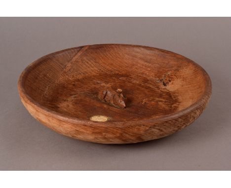 A Robert Mouseman Thompson Oak Fruit Bowl, 28.5 cm diameter 