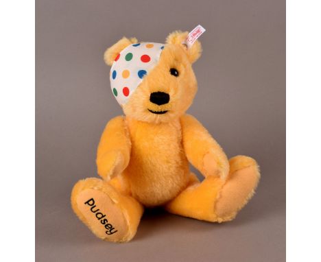 A modern limited edition Steiff Pudsey Teddy Bear from 2009, Please bid generously as all proceeds from this lot being donate