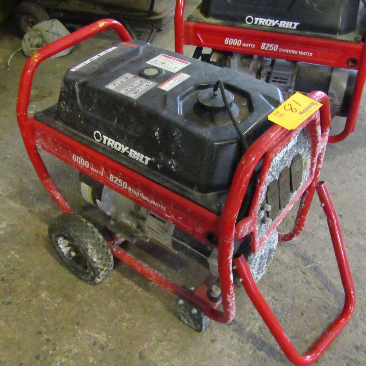 Troy-Bilt Generator 6000 Watt, 8250 Watt Starting