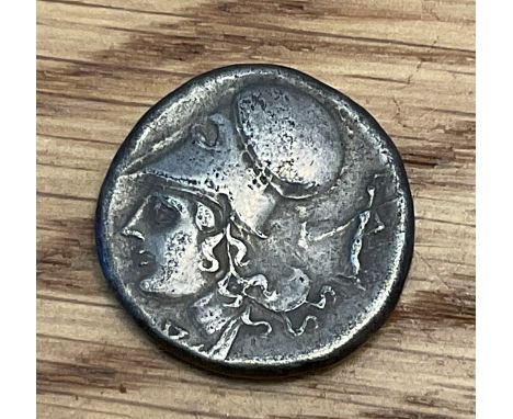 Numismatist interest (Ancient Coin) - Corinth stater ‘silver’ C. 350BC Pegasus flying left, circular with line shape below, r