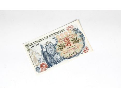 BRITISH BANKNOTE - The States of Guernsey - Ten Pounds c.1975, Signatory C. H. Hodder, serial number A107307, very fine, ligh