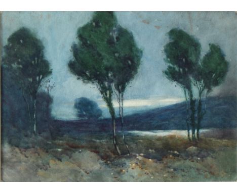 Early 20th century English School Moorland Landscape, watercolour, unsigned, inscribed on reverse in a later hand "Hedley C. 