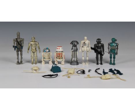 STARWARS original vintage action figures and accessories A collection of original vintage STARWARS droids from the '70s and '