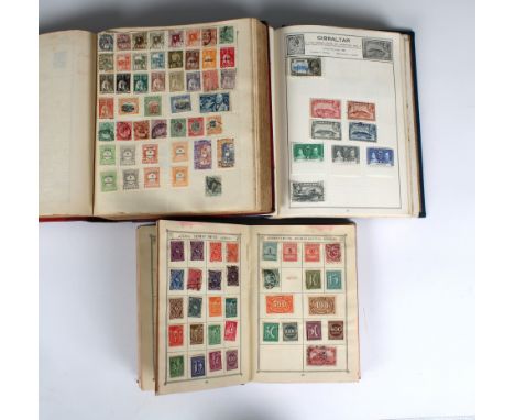 Three early 20th century stamp albums, stamps Queen Victoria to George VI, The Addapage Stamp Album, The Strand Stamp Album, 