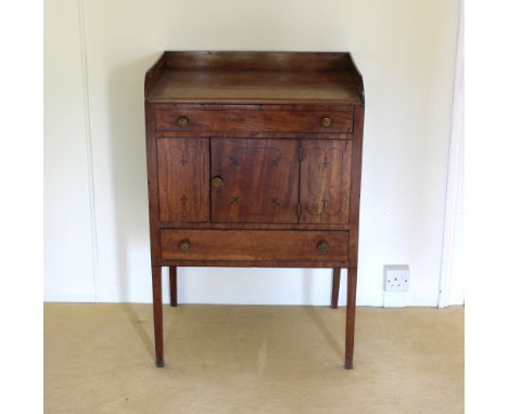 George III mahogany tray top night table 23½ x 18¼in. (60 x 46cm.), 35¾in. (91cm.) high.