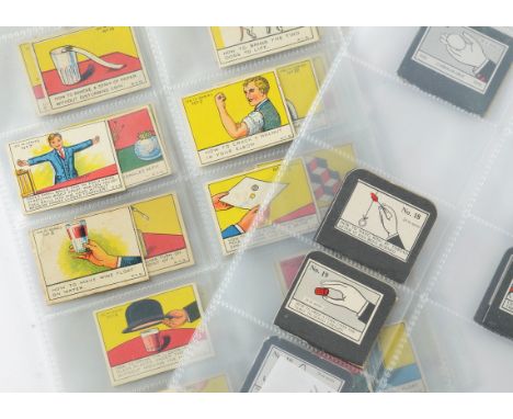 Trade Cards, Tricks, two part sets,  Lyons Cocoa (69/100) and possibly Lyons box ends Magic Tricks (10/24) (gd/vg) 