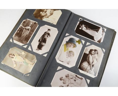 Postcards Albums,  two vintage albums containing approx 700 cards mostly from early 1900's Theatre stars, male and female, so