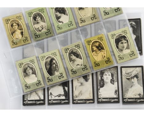 Cigarette Cards, Actresses, Wills' Overseas Issue Actresses Four Colour Surround (varnished) green scroll backs (gen gd) toge