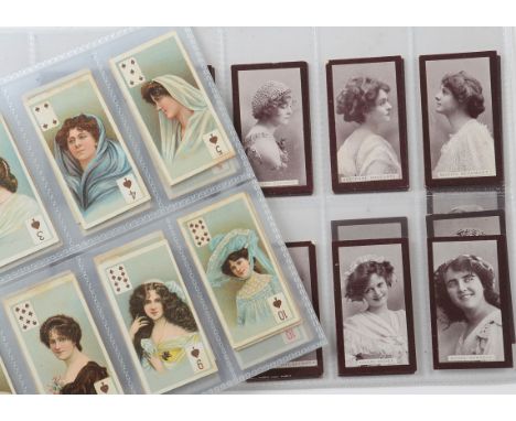 Cigarette Cards, Actresses and Beauties, Ogden's Polo Brand Actresses (brown back) complete set (gen gd some have slight edge
