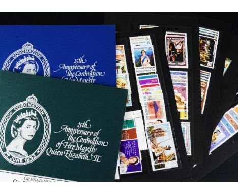 Stamps Royalty, a collection of commonwealth material relating to three omnibus issues; 1977 Silver Jubilee, 1978 25th Annive