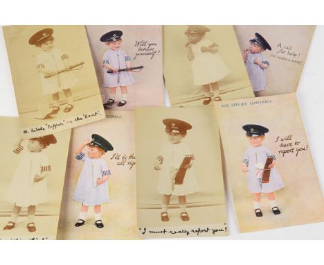 Postcards Mixed, a interesting collection of RP's, some with infant wearing Police cap with pocket book and whistle/truncheon