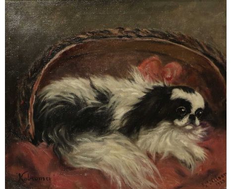 Elizabeth Marion Nelson (fl.1890-1930)"Kobeomer"Signed, inscribed and dated 1923, oil on canvas, 29.5cm by 34.5cmOverall in a