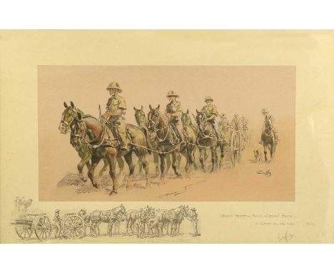 Charles Johnson Payne ''Snaffles'' (1884-1967)"Ubique Meant - 'Bank', Olborn Bank - A Penny All the Way"Signed in pencil with