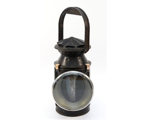 A Southern Railway four aspect hand lamp (Body stamped "S(E)R- Bladon &amp; Sons 1939") complete with burner (marked B.R/S.R)