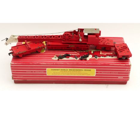 Hornby Dublo Model Railways; A boxed Hornby Dublo Breakdown Crane 4620 (with Match Truck and Screw jacks) suitable for either