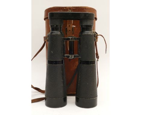 WWII pair of German Dienstolas 10 x 50 binoculars, by 'BMJ' Hensoldt &amp; Sohne M, patented 511461, complete with lens cover