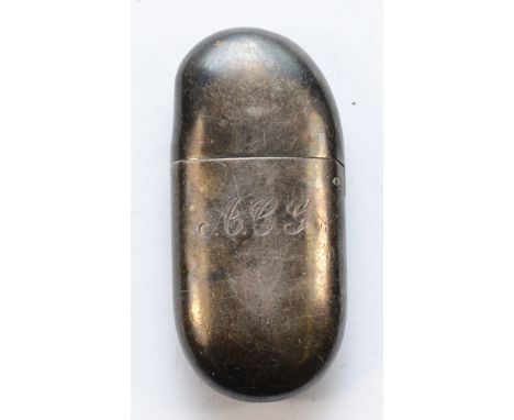 Tiffany &amp; Co, a 925 silver Elsa Peretti bean shaped petrol lighter, 1994 London import, with engraved initials, 6.5cm.