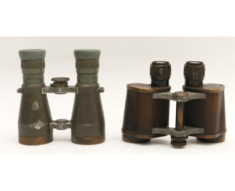 WWI pair of binoculars, to include Fernglas 08, by CP. Goerz in Berlin patented 66929 and 407437 as well as an 1909 Prismatic