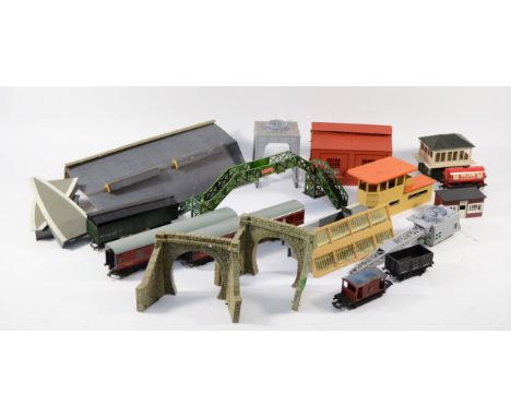 Hornby Dublo Model Railways; A mixed lot of Hornby Dublo 3 rail, to include a large quantity of track, buildings, rolling sto