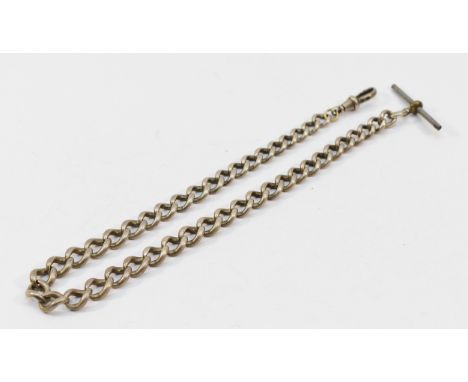 A sterling silver watch chain, 37cm, 51g