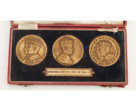 The three British Kings of 1936 box set, featuring George VI, Edward VII and Queen Mary, bronze.