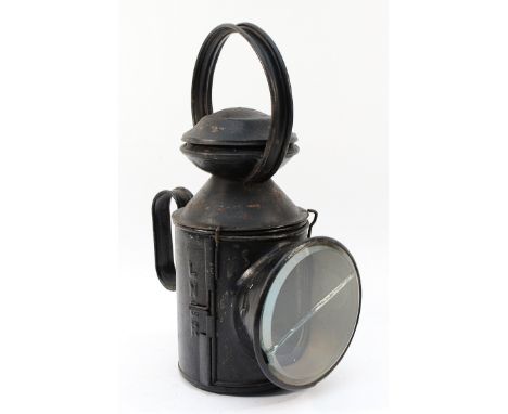 An L.N.E.R three aspect hand lamp- complete with burner