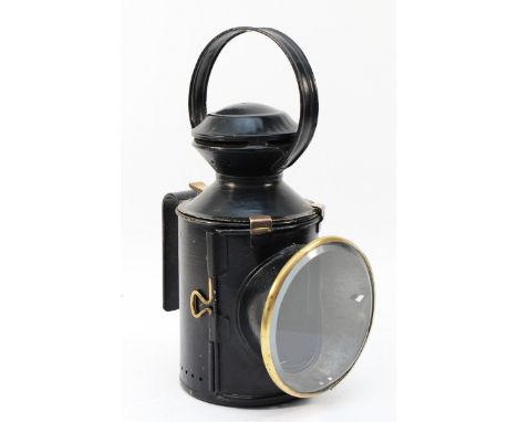 A B.R three aspect hand lamp- complete with burner (Stamped BR/E and N.E.R)