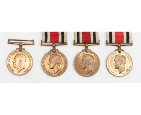 Four George V-VI Special Constabulary Long Service medals, presented to George Cross, Fred Brocklebank, George C. Wright and 