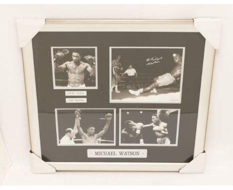 Fisher Promotions; Michael Watson signed picture montage, ltd edition, framed and glazed, 55x58cm.Provenance; From the collec