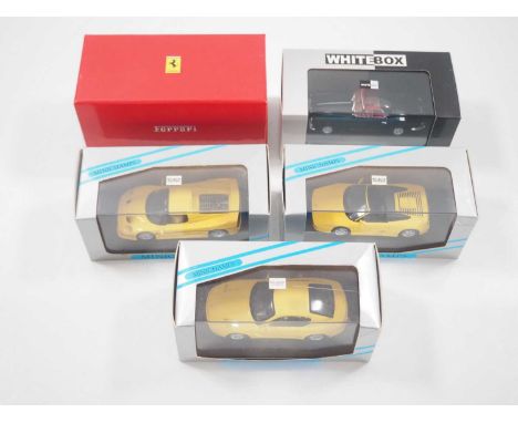 A group of 1:43 scale models by MINICHAMPS, KYOSHO and WHITEBOX, comprising of Ferrari automobiles to include a WHITEBOX 1955