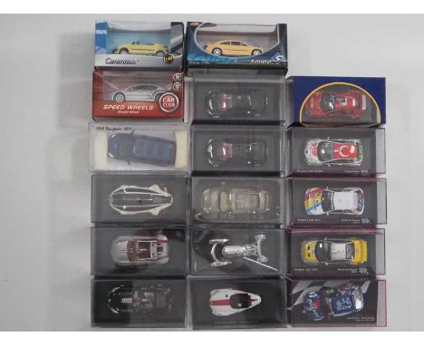 A group of 1:43 scale models to include SOLIDO, ATLAS and IXO-NOREV (ex magazine) comprising of Peugeot automobiles, includin