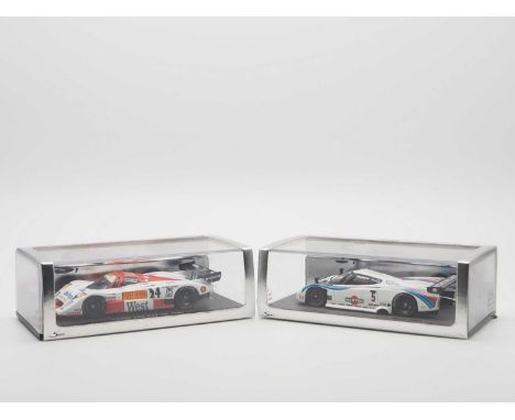 A pair of 1:43 scale hand built resin models by SPARK (MINIMAX), comprising of a  'S0654 1984 Lancia LC2 (Le Mans) a 'S0658' 