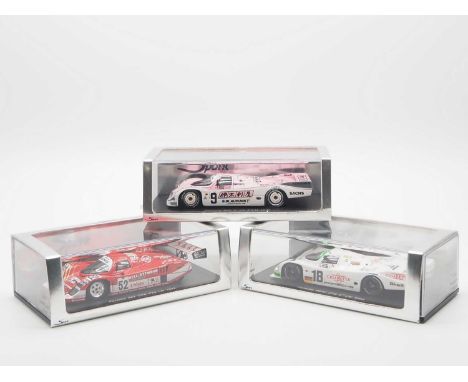 A group of 1:43 scale hand built resin models by SPARK (MINIMAX), comprising of a 'S0953' 1989 Porsche 962C (Le Mans) 'S1917'