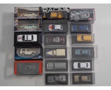 A group of 1:43 scale models to include SOLIDO, NOSTALGIE and IXO-NOREV (ex magazine) comprising of Peugeot automobiles - VG/