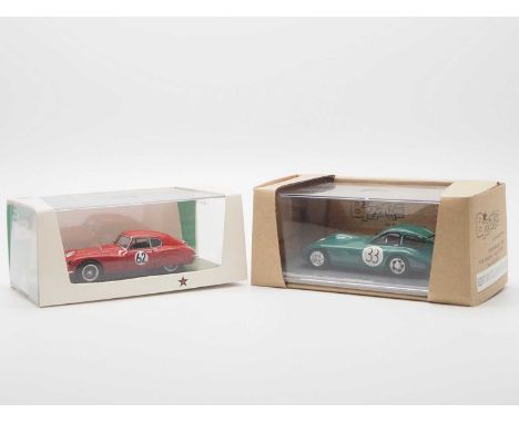 A pair of 1:43 scale hand built resin models by BIZARRE (MINIMAX), comprising of a  'BZ321' 1953 Fiat 8V (Le Mans) and a 'BZ0