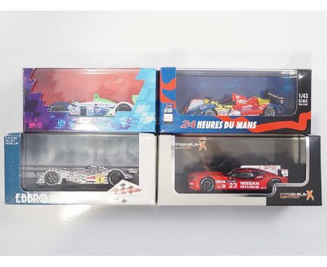 A group of 1:43 scale models by EBBRO, PREMIUM X and IXO, comprising of Le Mans racing cars to include an IXO 2005 Pescarolo 