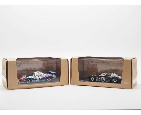 A pair of 1:43 scale hand built resin models by BIZARRE (MINIMAX), comprising of a  'BZ55' 1976 De Cadenet-Lola T380 LM (Le M